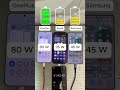 charging speed test iphone vs samsung vs oneplus #iphone #samsung #oneplus #charging #tech