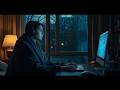 Late Night Study – Quiet Apartment, Heavy Rain Outside