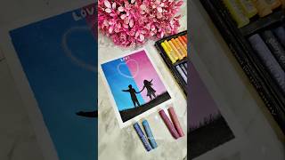 Day Night Couple Drawing Easy Oil Pastel Art Tutorial