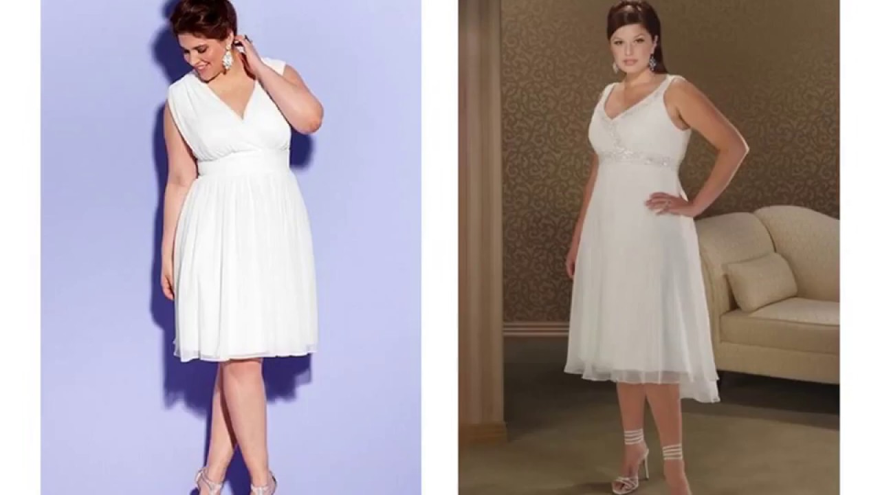 Short Wedding Dresses Plus size Brides