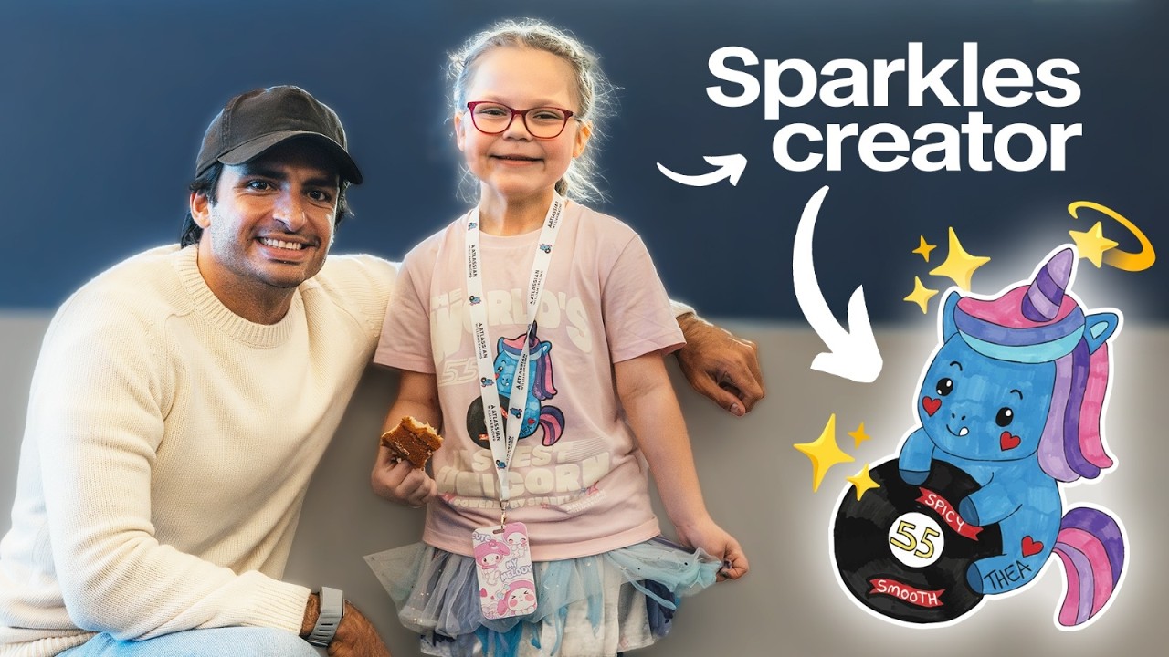 Carlos Sainz FINALLY meets the creator of Sparkles!