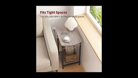 SOOWERY End Tables with Charging Station, Set of 2 Side Tables with USB Ports and Outlets,