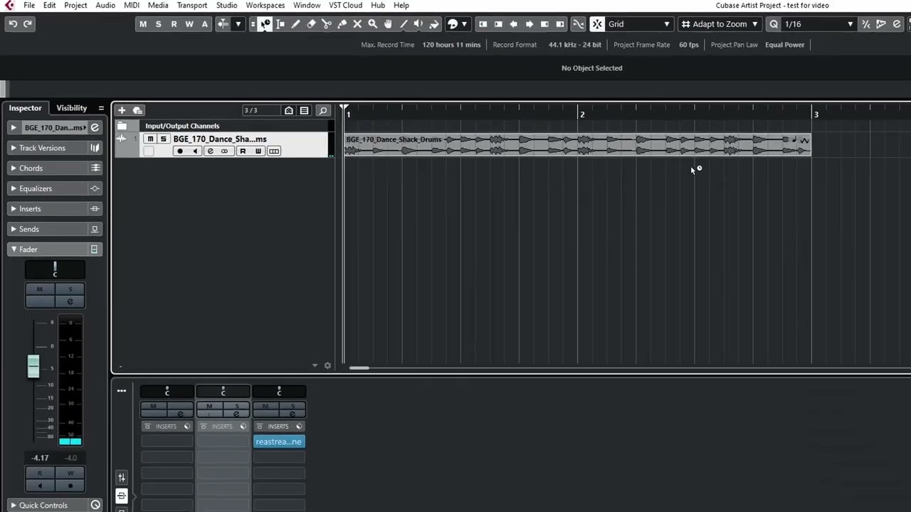 How to stretch or adjust the loop or sample in cubase 5 for beginners ​⁠