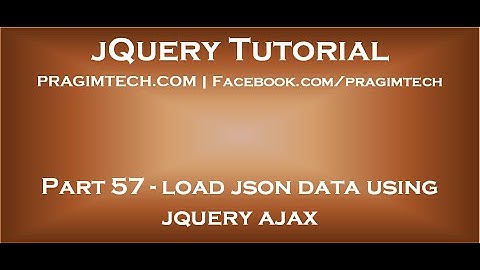 load json data using jquery ajax