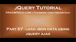 load json data using jquery ajax