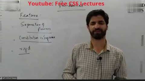 WTI CSS Political Science Sir Ali Naqvi Lec 18 Presidential Sytem | JWT CSS Political Science