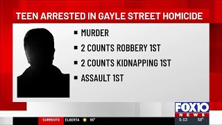 Juvenile suspect arrested in connection to Gayle Street homicide