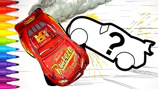 Lightning McQueen Crash with A Next Gen Racer . CARS 3 2.0 Drawing and Coloring Pages | Tim Tim TV