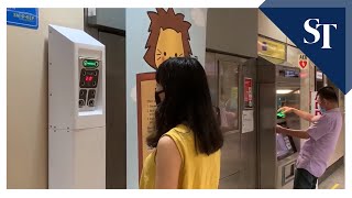 Self-Check Temperature Kiosk At Braddell Mrt