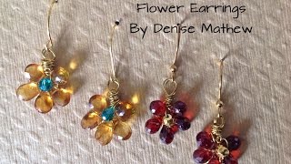 How to Make Gemstone Flower Earrings by Denise Mathew