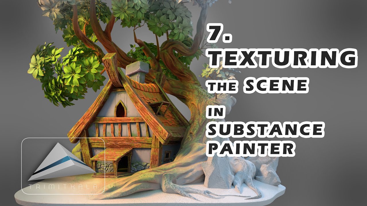 7. Texturing the scene in Substance Painter | Tutorial 7 | Making 3D ...