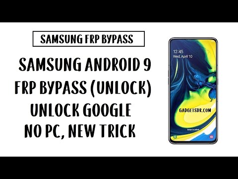 Samsung FRP Bypass (Unlock Google Account) Android 9 (No PC)