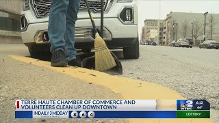 Downtown Terre Haute spring cleanup underway