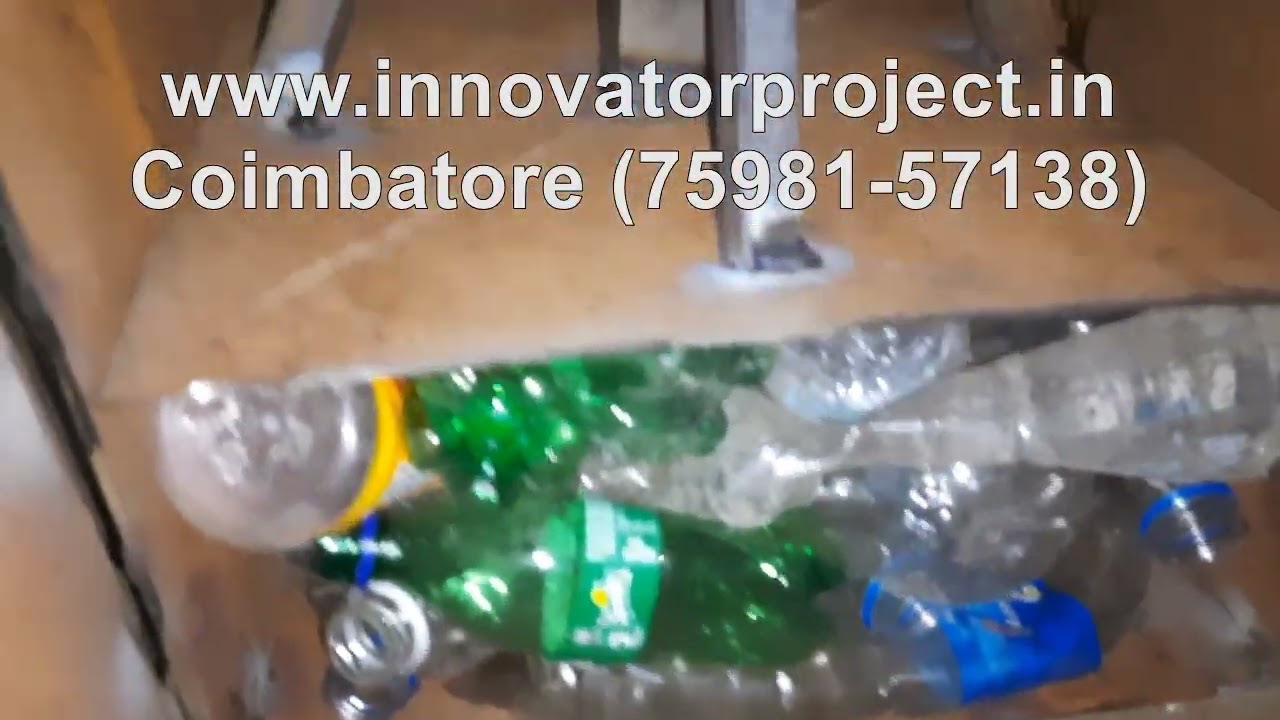 Motorized plastic bottle baling press machine project / new innovative mechanical projects 2026 list