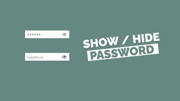 Show Hide Password InJavaScript | Reveal Password WithJavaScript