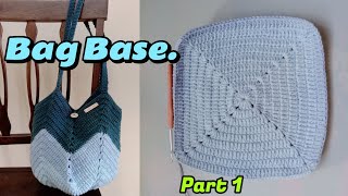: Crochet Bag Base | Bag Bottom | Solid Granny Square
