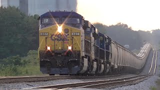 [11] Four-Engine CSX Grain Train Fly By, Hull - Comer GA, 08/21/2015 ©mbmars01