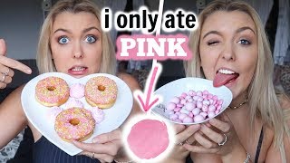 I ONLY Ate PINK Food For 24 Hours Challenge! *STRESSFUL*
