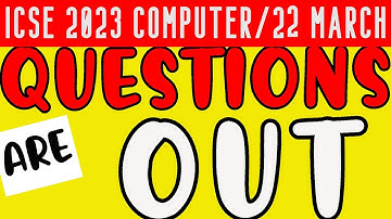 ICBSE 2023: Paper Pattern + Strategy | Most Important Topics & Java Programs | ICSE 2023 Computer I