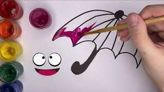 Drawing an umbrella for children / bolalar uchun soyabon chizish / Рисование Зонтик для детей