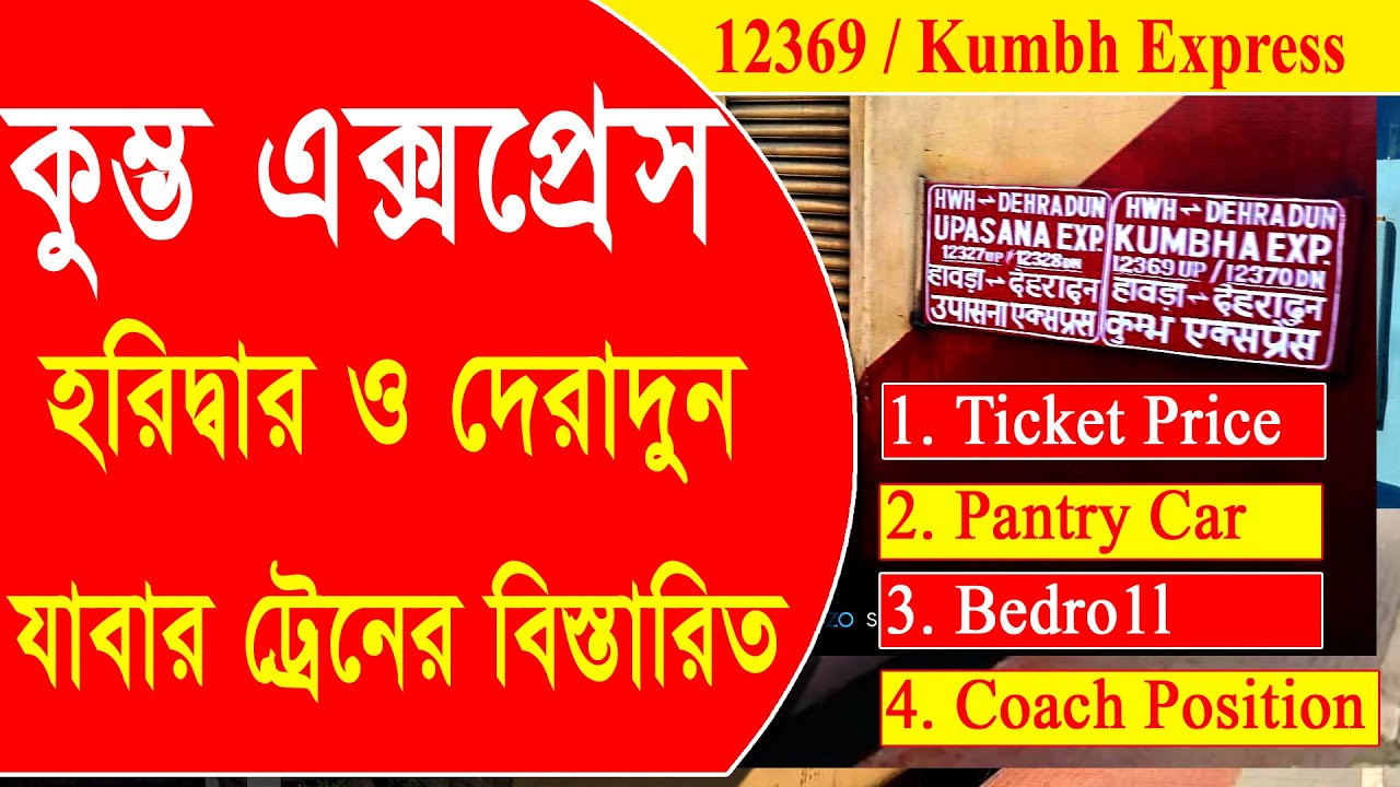 12369\ Kumbh Express ||Howrah to Haridwar ||হরিদ্বার ও দেরাদুন যাবার ...