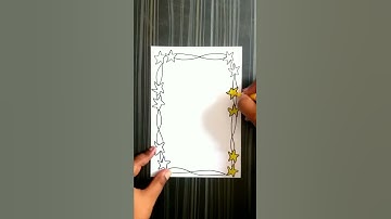 Assignment front page border designs handmade|star simple border designs for Beginners #star #shorts