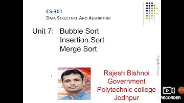 CS301/Unit7/Bubble Sort