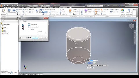 Autodesk Inventor: Shell Tool