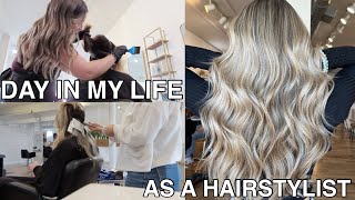 A DAY IN THE LIFE OF A HAIRSTYLIST | COME TO WORK WITH ME AT THE SALON
