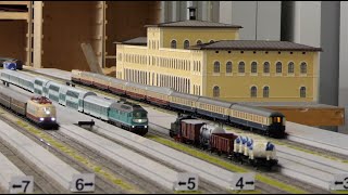 Gigantic 1-gauge model railroad operation in Munich - 1:32 driving meeting  - 560 m and 86 switches - YouTube