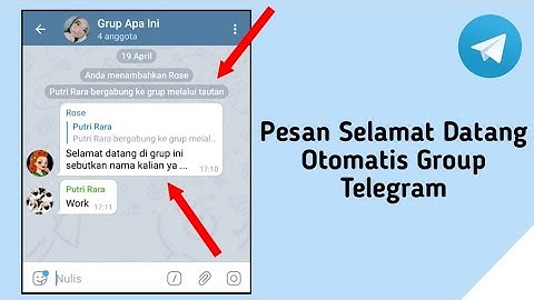 Cara Membuat Pesan Selamat Datang di Group Telegram