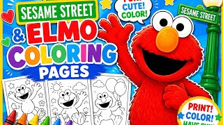 Elmo Coloring Pages Fun Easy Coloring Book for Kids