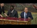 С.Лавров и М.Тангара подписывают Меморандум о консультациях между министерствами иностранных дел