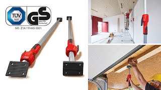 Telescopic drywall support STE with pump grip – Easy one-handed operation | BESSEY