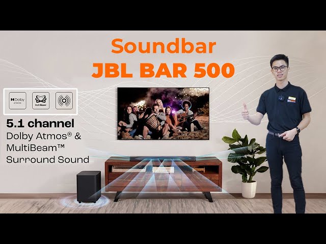 Loa Soundbar JBL BAR 500 // Hệ Thống Âm Thanh 5.1, Dolby Atmos Với Công Nghệ MultiBeam (NEW 2023)