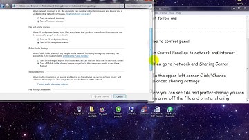 How To Configure File and Printer Sharing