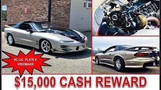 *STOLEN* $150,000 Trans Am Disappears in Middle of Night, Cash Reward