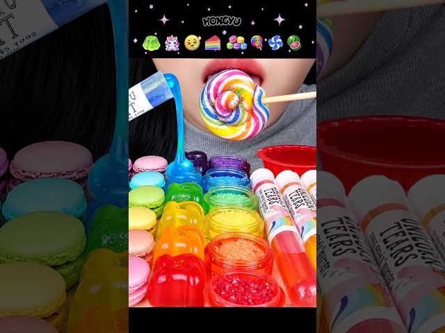 ASMR EMOJI FOOD UNICORN 유니콘 눈물 이모티콘 먹방 (순서대로 먹기)