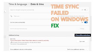 internet time sync not working in windows 10/11 fix | cloudrevolution