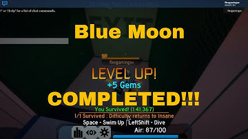 Flood Escape 2 - New Map! Blue Moon [Crazy] COMPLETED (SOLO RUN) (1st victor with no shift-lock?)