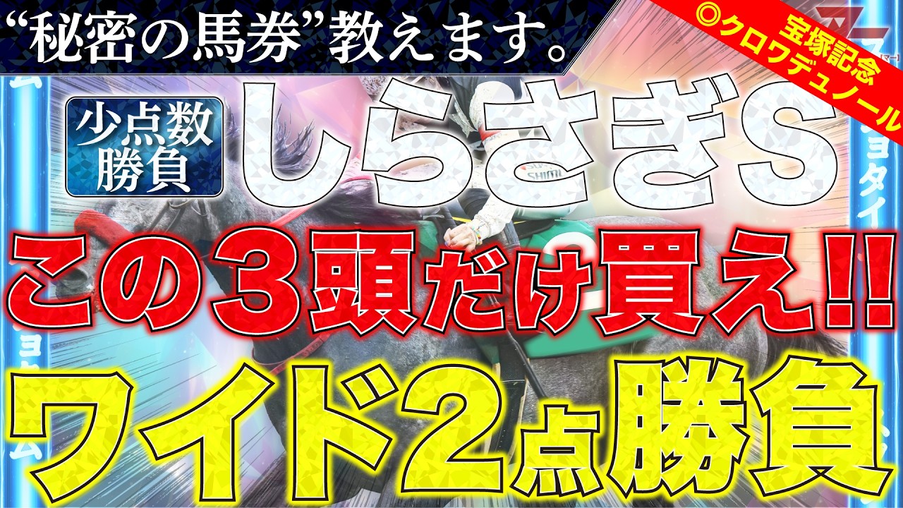 知られざる未来馬券指数の驚異 : 競馬投資利殖術 しらさぎステークス2026 予想】