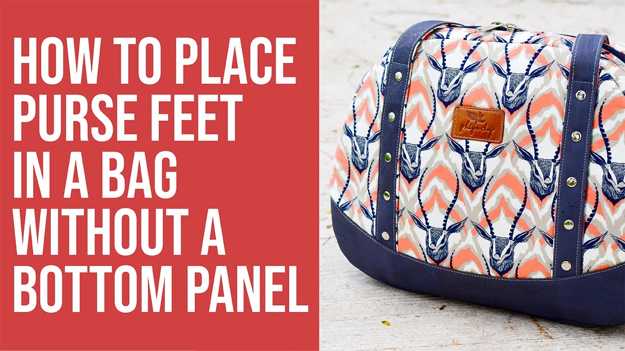 How to Place Purse Feet in a Bag Without a Bottom Panel 