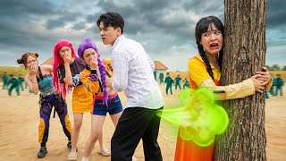 KPop Demon Hunters in Squid Game Red Light Green Light Mystery Vs Huntrx Red Light Green Light Kpopdemonhunters Cosplay