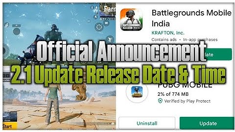 Official Announcement🔥Bgmi & Pubg Mobile 2.1 Update Release & Time | Bgmi 2.1 Update Kab Tak Aayega