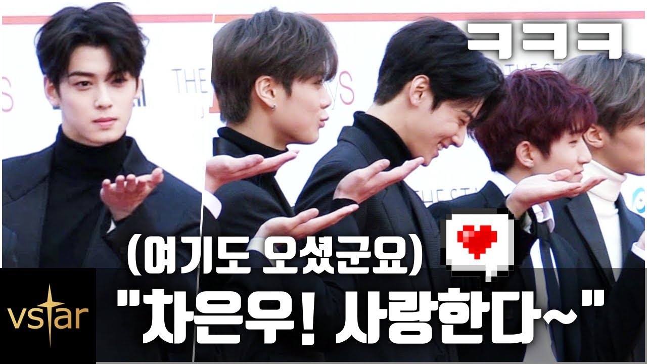 남자팬에 빵~터진 아스트로(ASTRO) 차은우 @AAA 2017 레드카펫