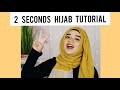 2 seconds easy hijab tutorial  shorts