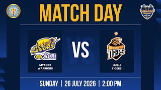 LIVE | Mysore Warriors vs Hubli Tigers | Maharani Trophy KSCA T20 2026 | Match Day