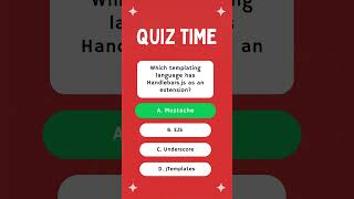 👉 Which Templating Language Powers Handlebars.js? | Web Dev Quiz 🔥
