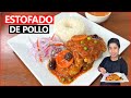 Estofado de pollo super facil sabroso y bien jugoso  comida peruana  sonqu