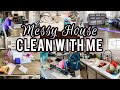 MESSY HOUSE ALL DAY CLEAN WITH ME | CLEANING MOTIVATION | MEGA MOM